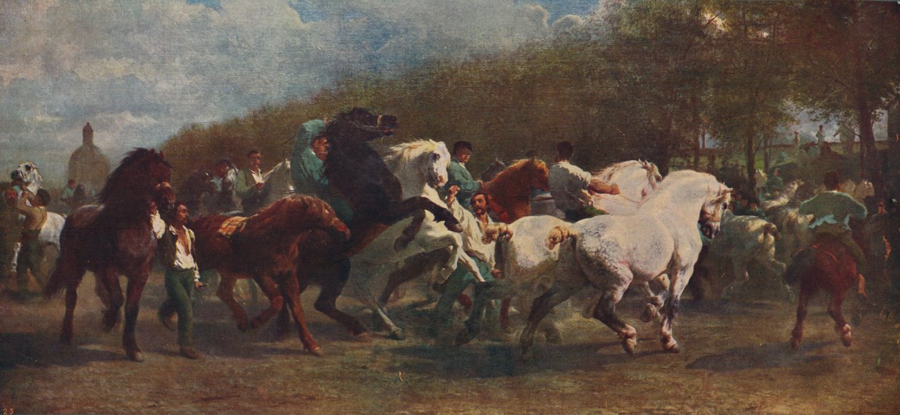 द हॉर्स फेयर, 1855, c1915 द्वारा गुलाबी बोनहूर