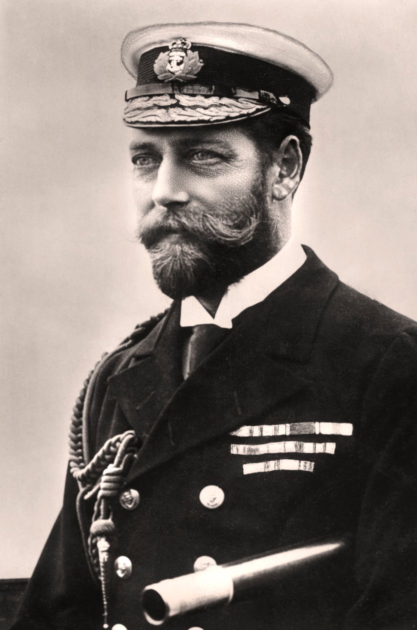 किंग जॉर्ज पंचम 1865-1936, 20 वीं सदी की शुरुआत में। द्वारा रोटरी फोटो