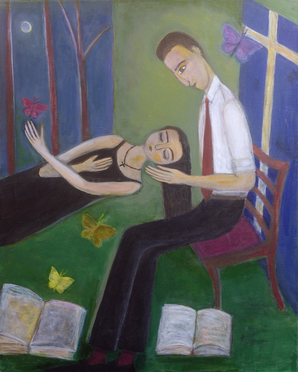 एपिफेनी, 2002 (कैनवास पर एक्रिलिक) द्वारा Roya Salari