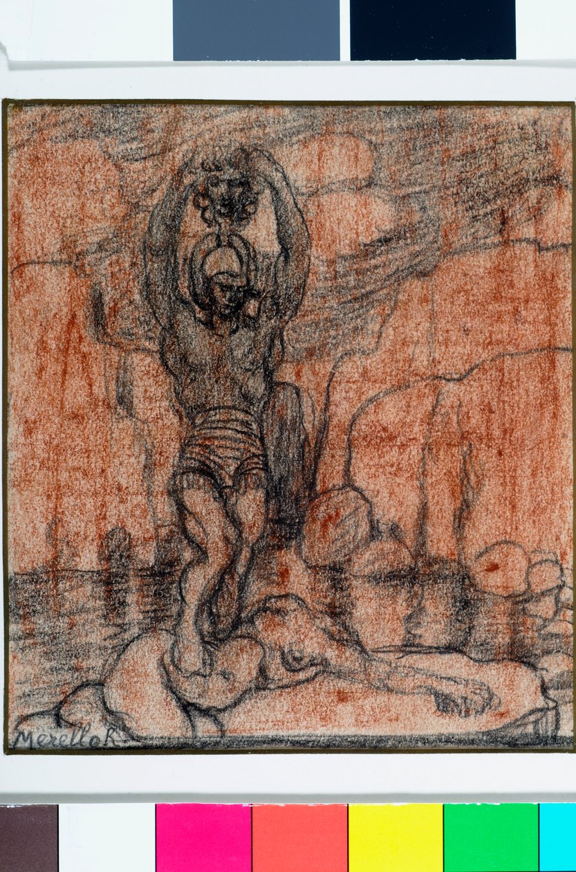 मेडुसा के सिर के साथ पर्स, c.1915-19 द्वारा रुबाल्डो मेरेलो