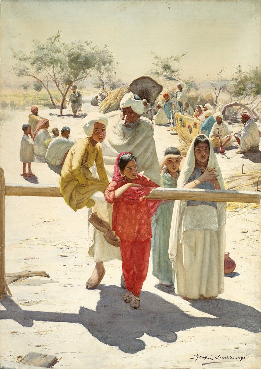 ट्रेन, भारत में एक झलक, 1892 द्वारा रुडोल्फ जी। स्वोबोडा