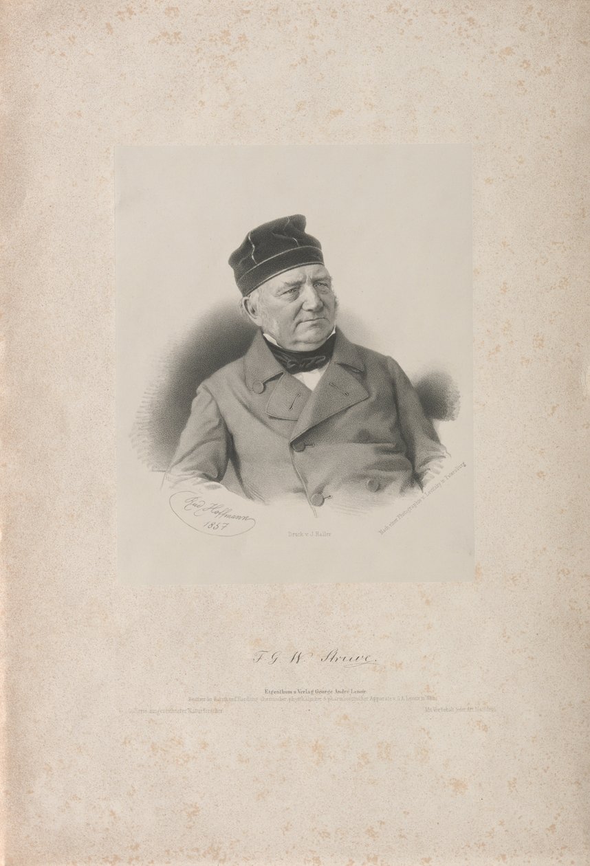 फ्रेडरिक जॉर्ज विल्हेम वासिली याकोवलेविच वॉन स्ट्रुवे 1793-1864, 1857। द्वारा रुडोल्फ हॉफमैन
