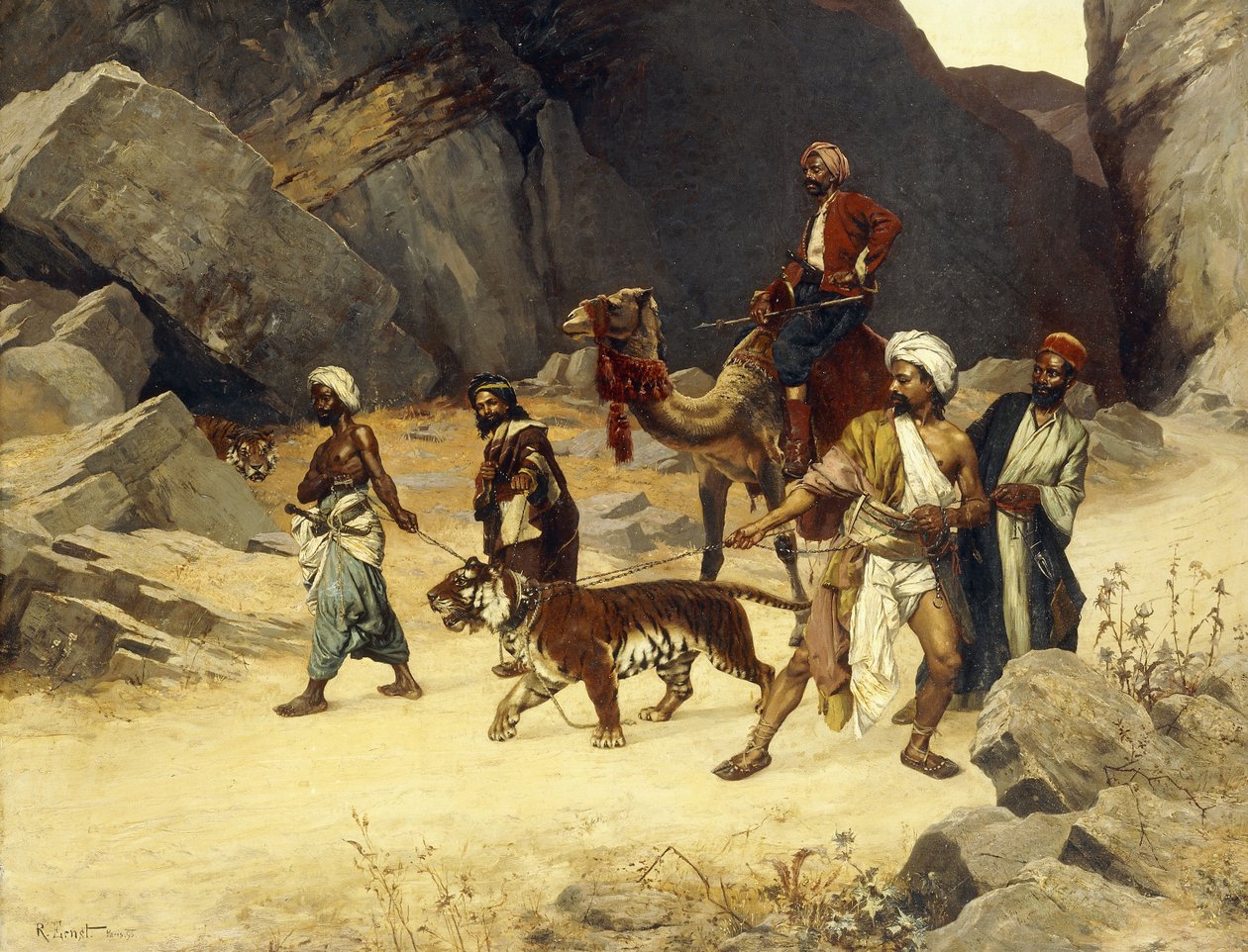 द टाइगर हंट, 1896 द्वारा रूडोल्फ अर्न्स्ट