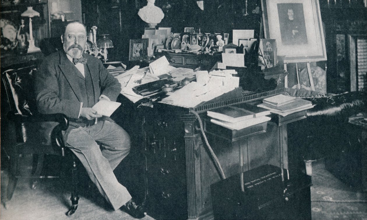 राजा एडवर्ड सप्तम, लंदन के मार्लबोरो हाउस में अपने अध्ययन में c1904 1911 द्वारा रसेल एंड संस