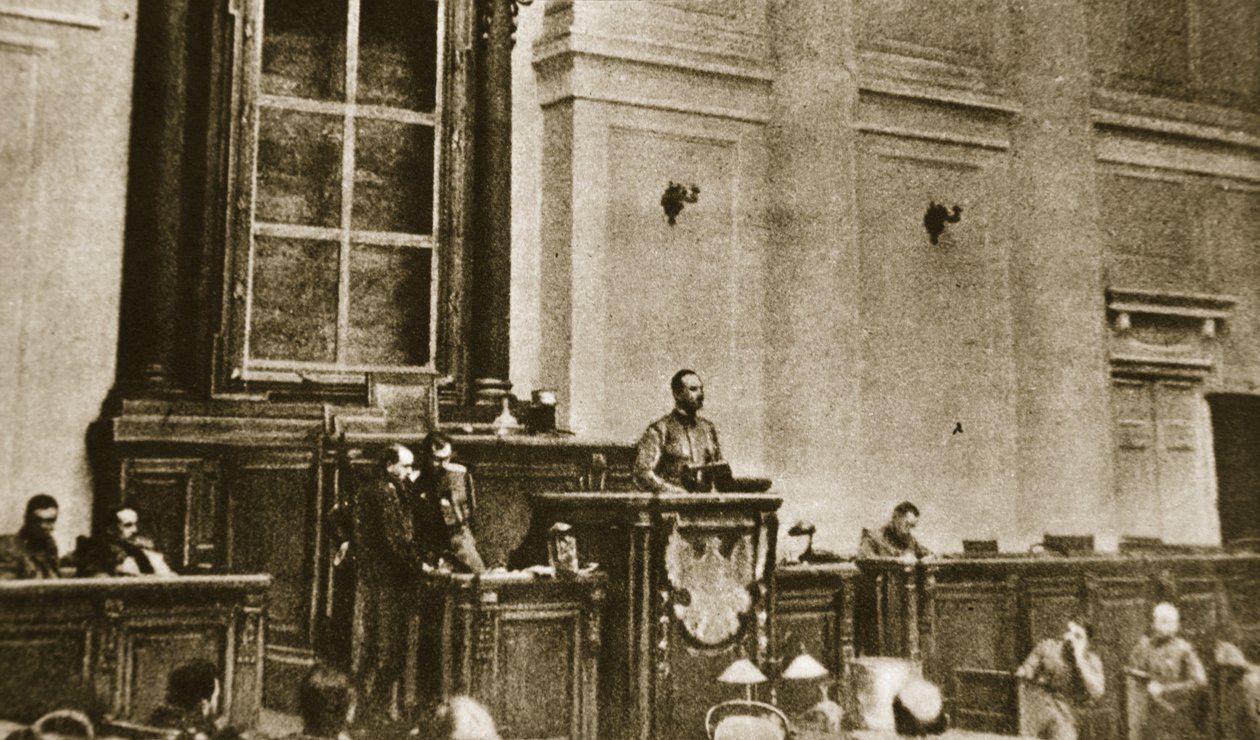 सोवियत ड्यूमा, 1917 का पहला सत्र (सीपिया फोटो) द्वारा रूसी फोटोग्राफर