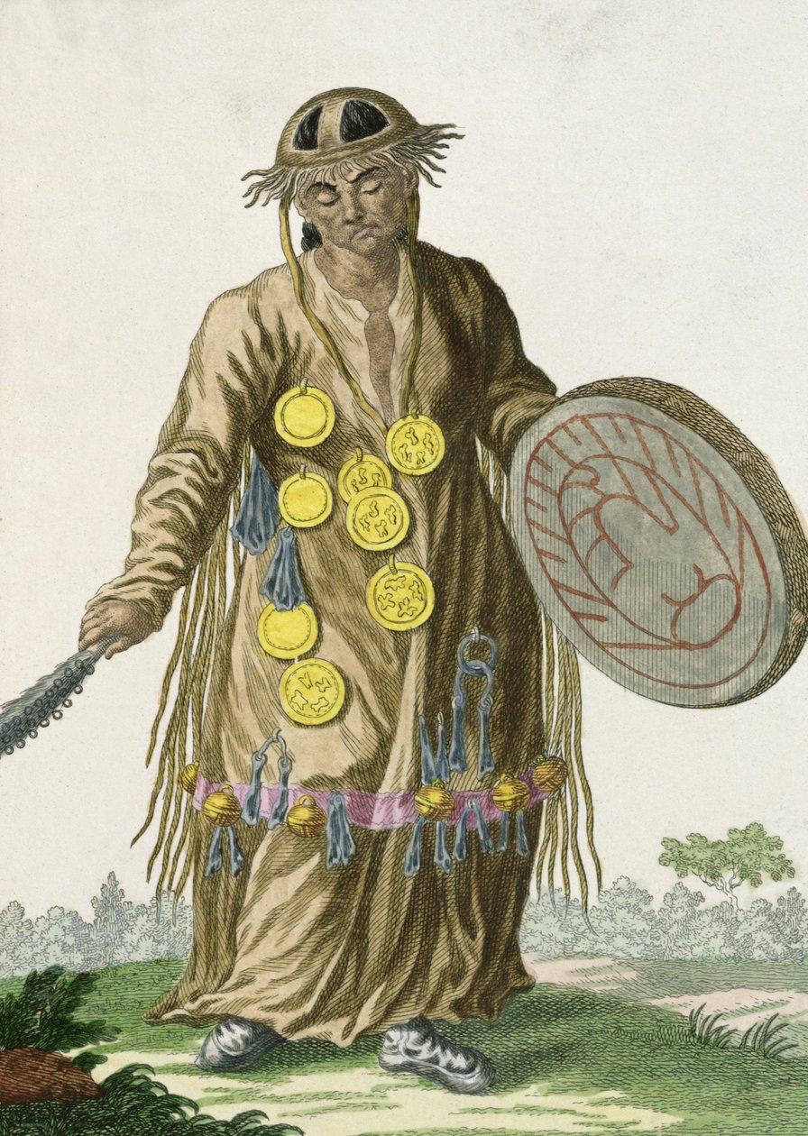 एक मंगोल शमन, 1820 द्वारा रूसी स्कूल