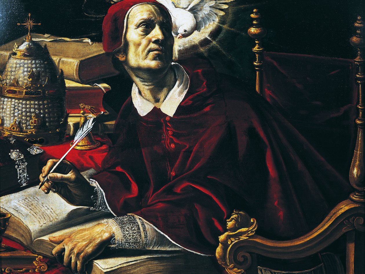 सेंट ग्रेगरी ग्रेट, रुटिलियो मैनेटी द्वारा पेंटिंग (1571-1639), कैनवास पर तेल, 67x89 सेमी, इटली द्वारा रुतिलियो मनेति