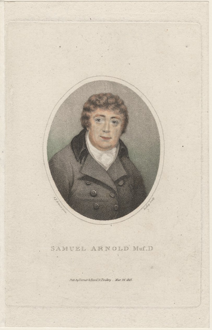 सैमुअल अर्नोल्ड, विलियम रिडले (1764-1838) द्वारा उत्कीर्ण, 1803 (रंगीन स्टीपल उत्कीर्णन) द्वारा एसजे अर्नोल्ड