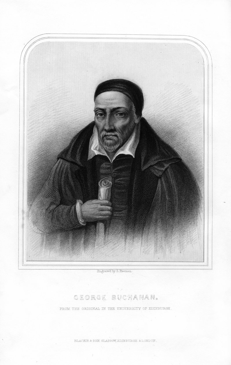 जॉर्ज बुकानन, स्कॉटिश इतिहासकार और मानवतावादी विद्वान, 1870। द्वारा एस। फ्रीमैन