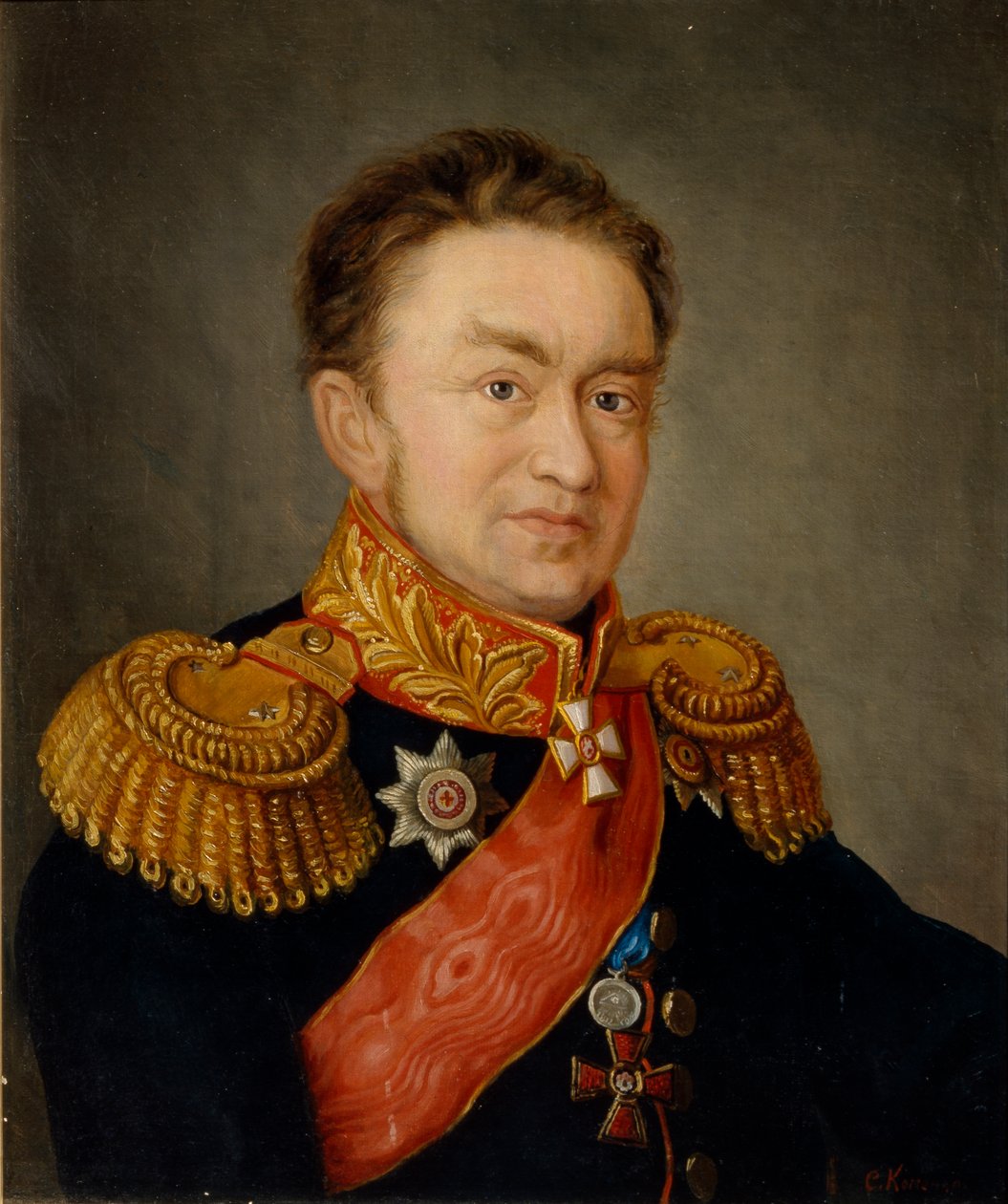 पावेल निकोलायेविच चोगलोकोव का पोर्ट्रेट 1772-1832, 1820 द्वारा एस. कोमेंको