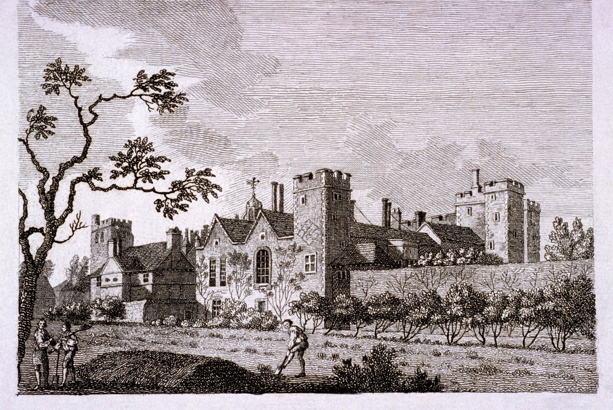लैम्बेथ पैलेस, लंदन में गार्डन, 1786। द्वारा एस स्पैरो