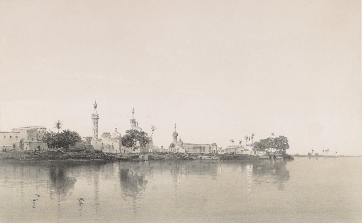 95. फौह, नील नदी पर, 1843। द्वारा सबटियर