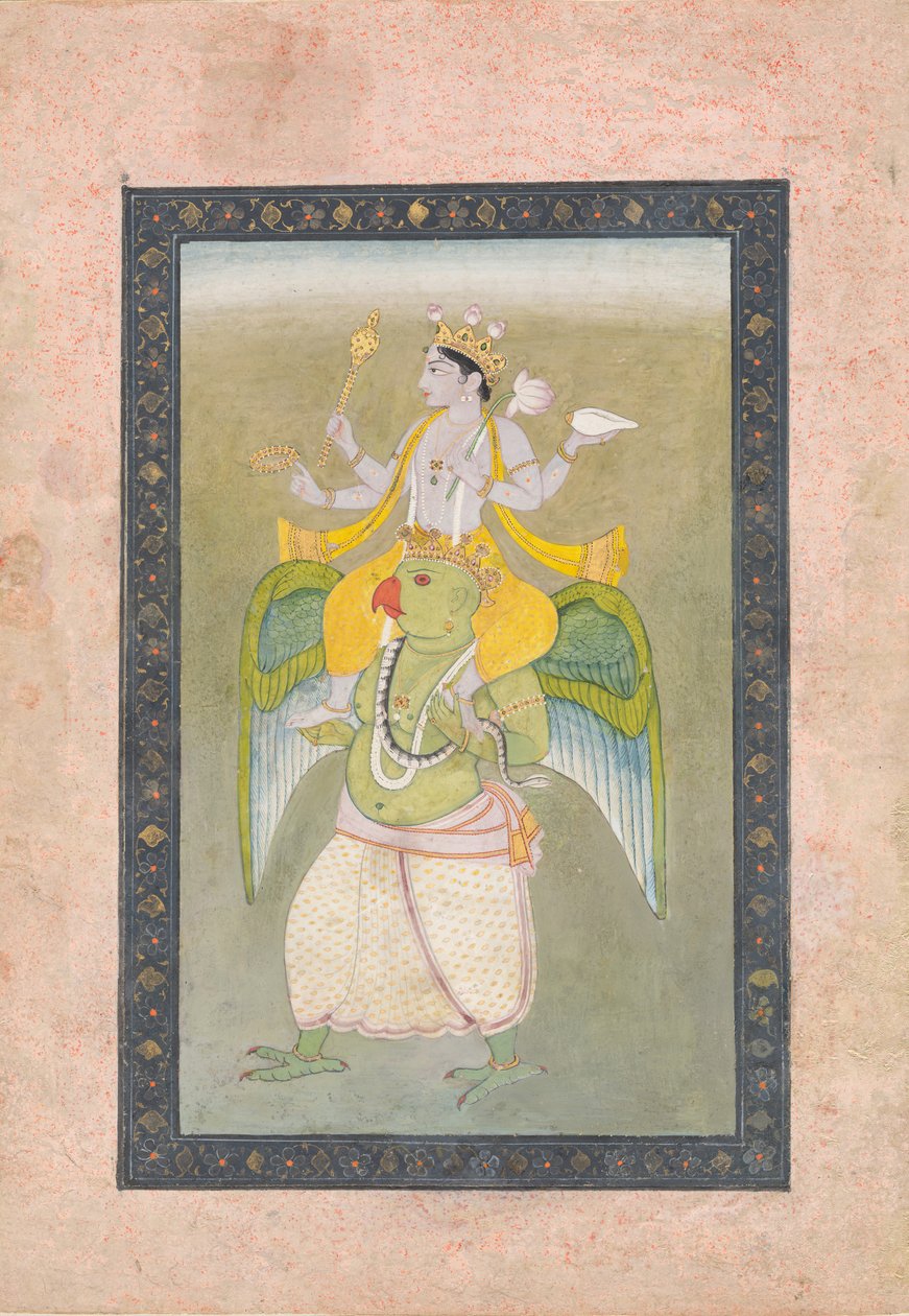 Vishnu on Garuda, ca. 1810-20.  द्वारा सजनु