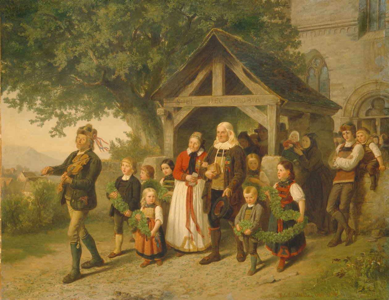द गोल्डन वेडिंग, 1857 द्वारा सैलेंटिन