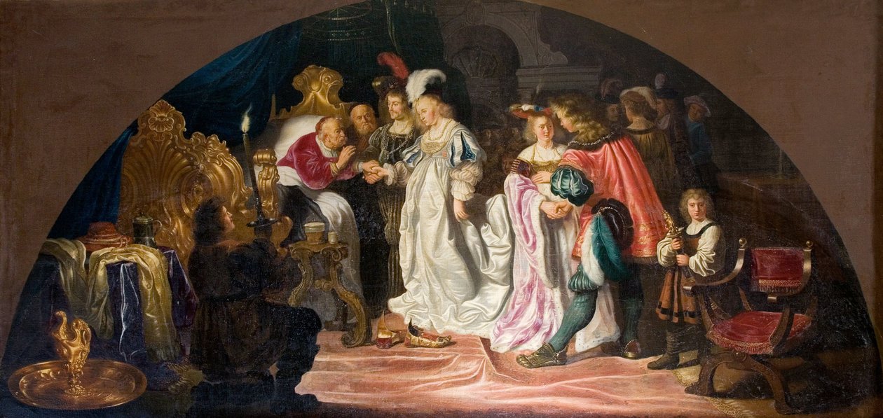 क्रोनबर्ग कैसल डेनमार्क से सीलिंग पेंटिंग, c.1642 द्वारा सॉलोमन कोनिंक