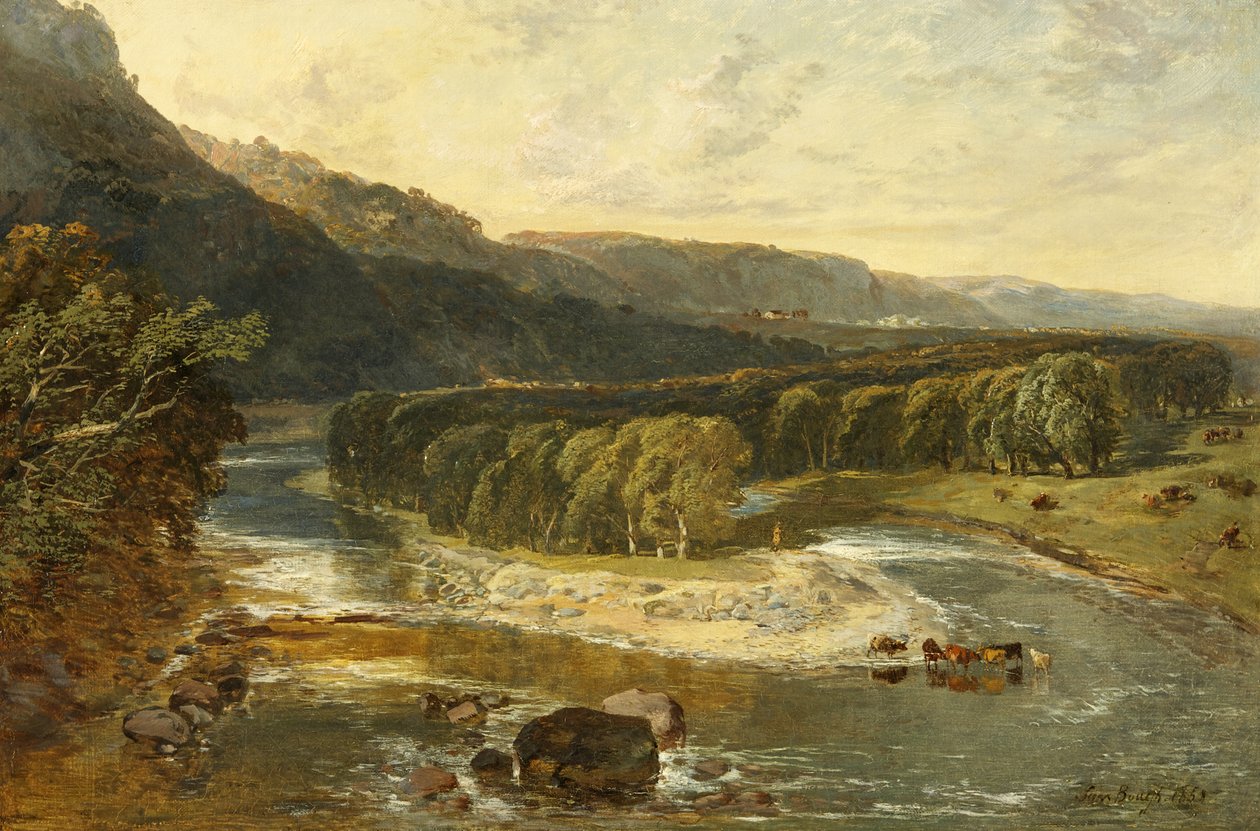 नदी का मोड़, 1858 द्वारा शमूएल बो