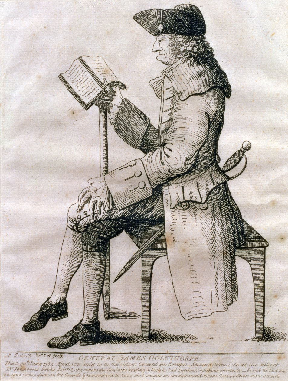 जनरल जेम्स एडवर्ड ओगलथोरपे का पोर्ट्रेट, 1785 द्वारा सैमुअल आयरलैंड