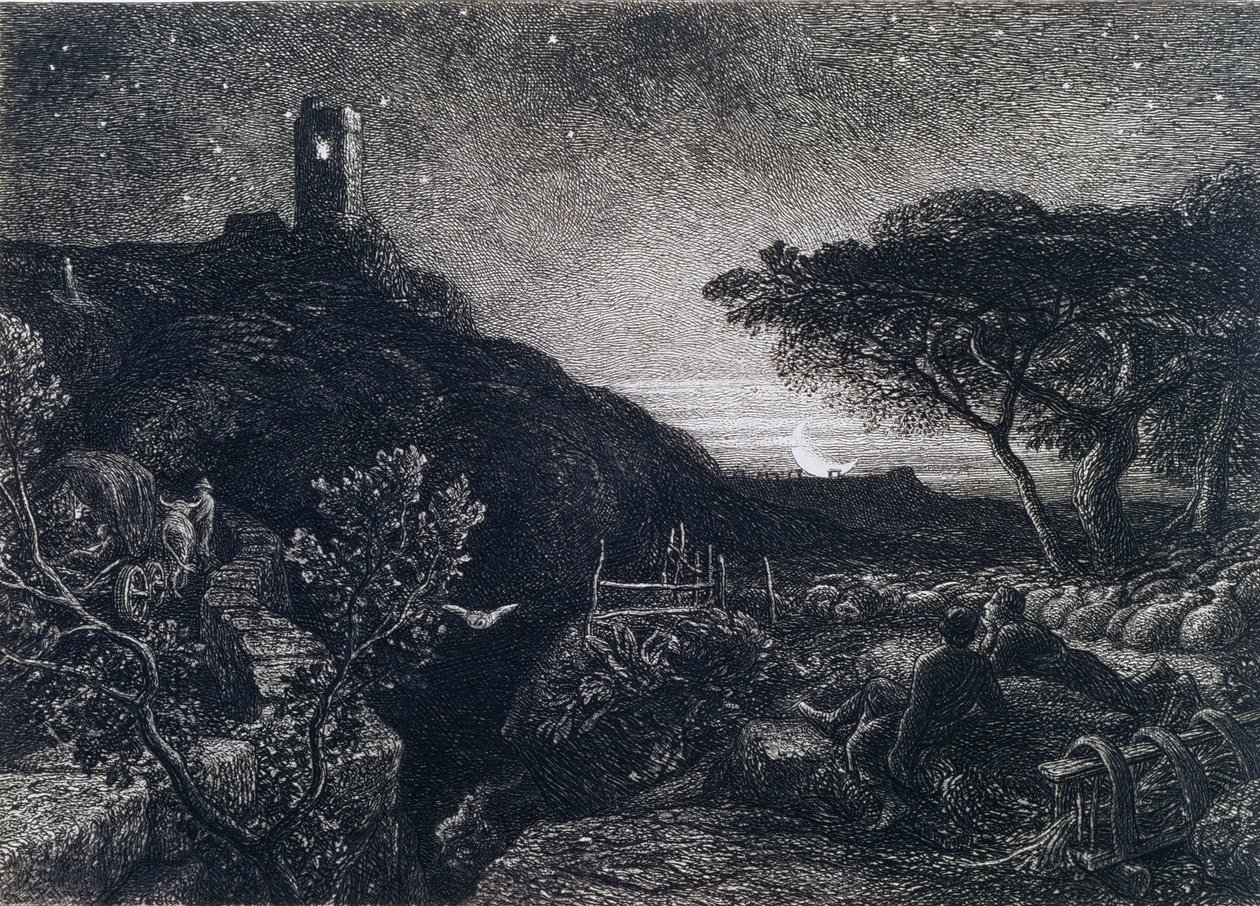 लोनली टॉवर, 1879 द्वारा सैमुअल पामर
