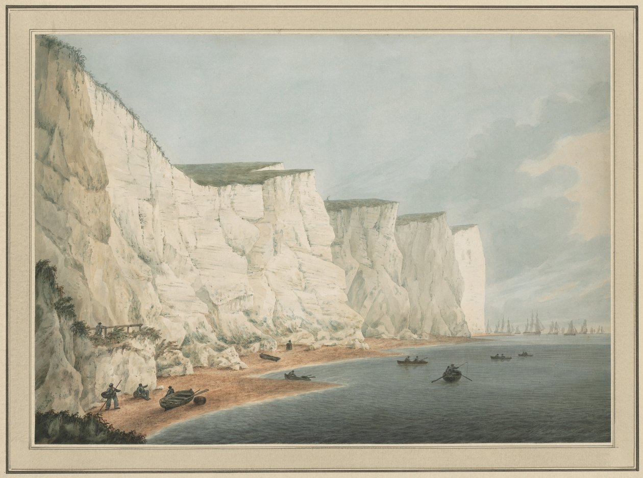 द फ्लीट ऑफ द कोस्ट, बीची हेड, सी। 1790-1805। द्वारा सैमुअल एटकिन्स