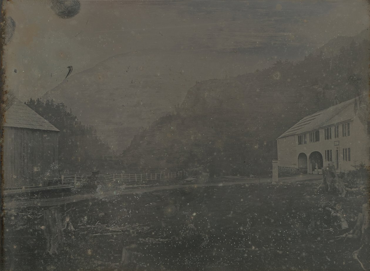 शीर्षकहीन घर और खलिहान, 1841। द्वारा सैमुअल बेमिसो
