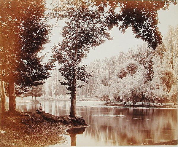 धुल नहर, कश्मीर पर देखें, c.1865 (सीपिया फोटो) द्वारा सैमुअल बॉर्न