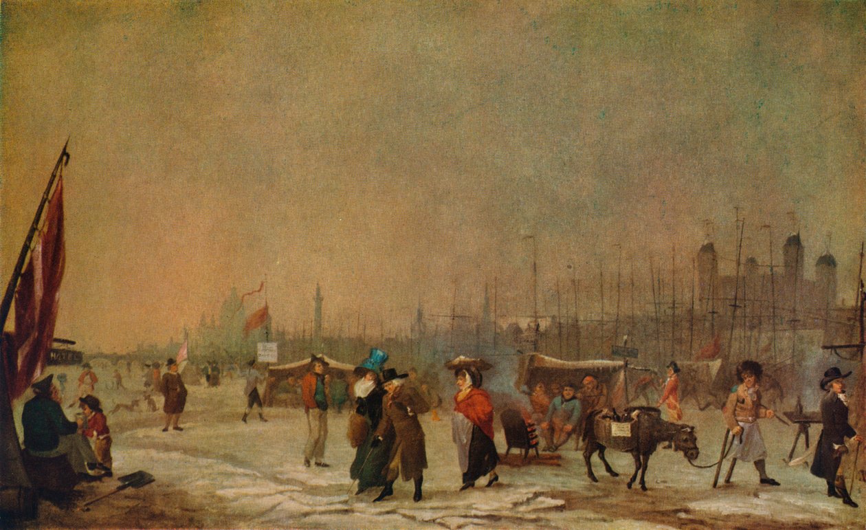 टेम्स पर फ्रॉस्ट, 1788-1789, 1930। द्वारा सैमुअल कोलिंग्स