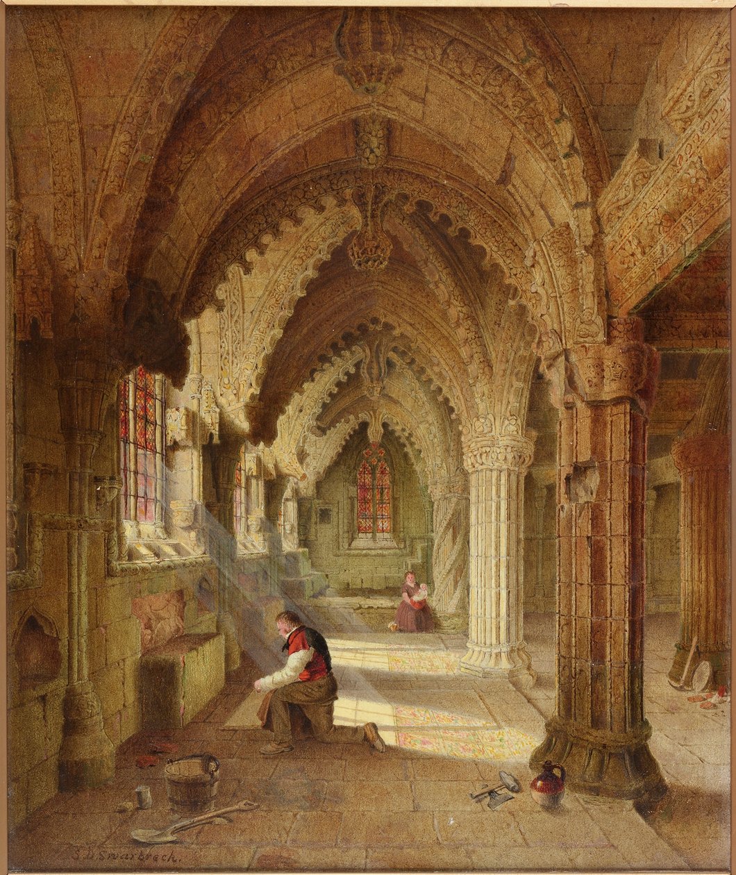 रोसलिन चैपल, c.1852 द्वारा सैमुअल डुकिनफील्ड स्वार्ब्रेक