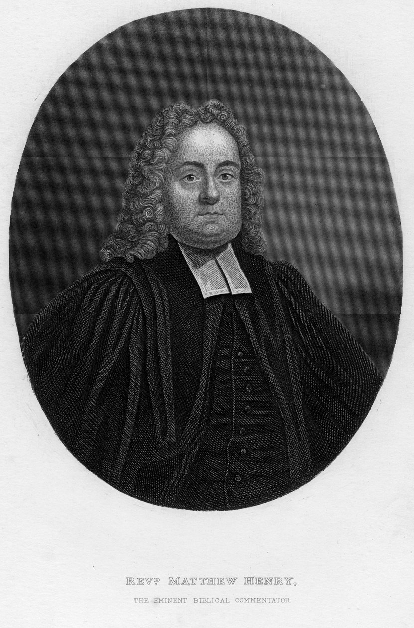 मैथ्यू हेनरी 1662-1714, अंग्रेजी बाइबिल टिप्पणीकार और पादरी, 19 वीं सदी। द्वारा सैमुअल फ्रीमैन