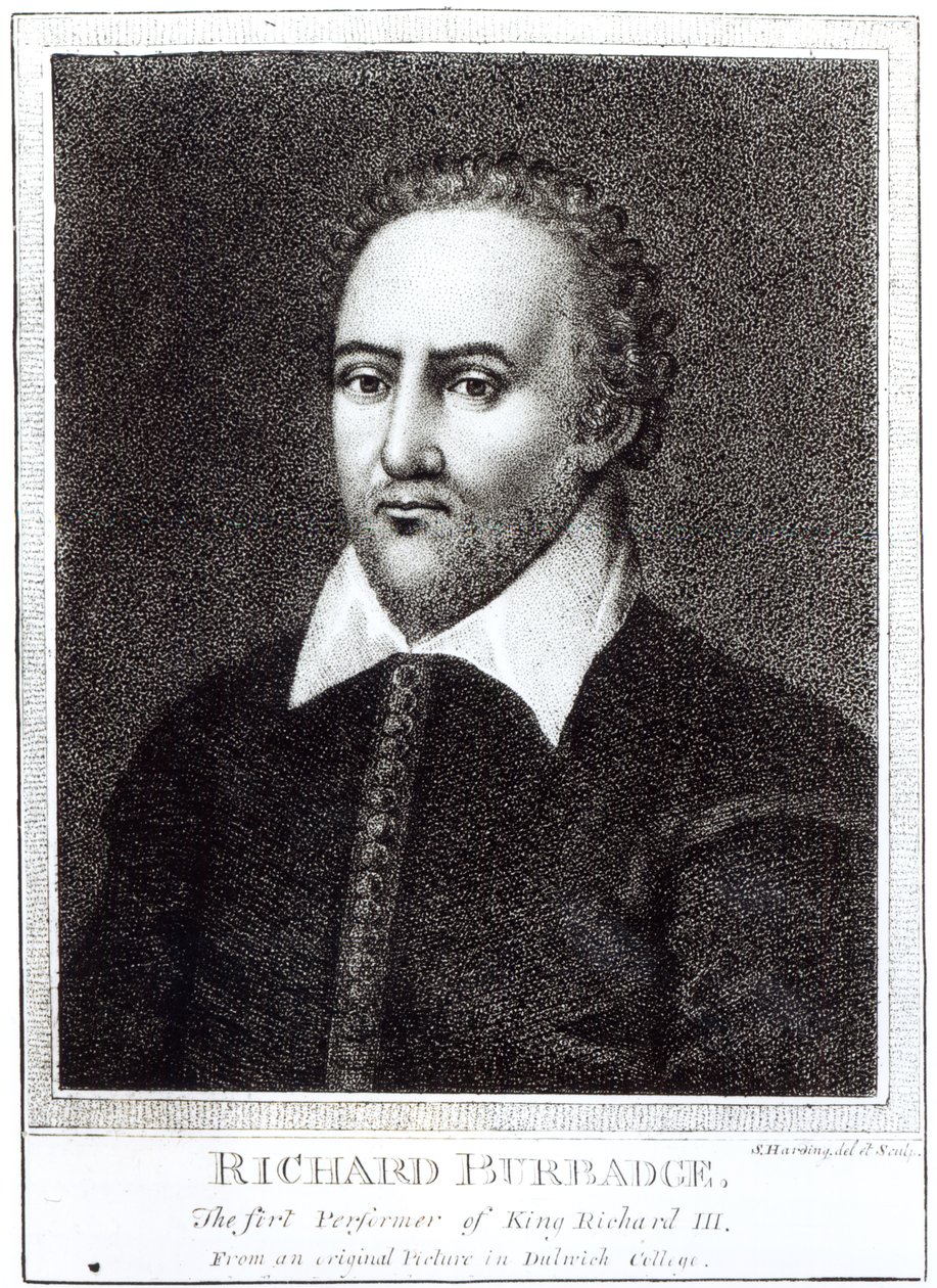 Portrait of Richard Burbadge (1573-1619)   द्वारा सैमुअल हार्डिंग