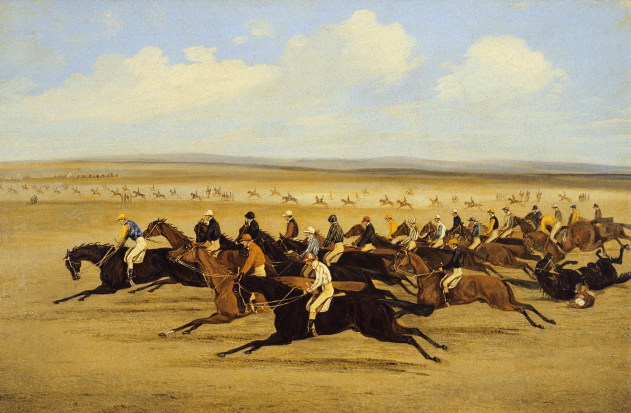 1850 कैंब्रिजशायर स्टेक्स: द स्टार्ट (कैनवास पर तेल) (266407 भी देखें) द्वारा सैमुअल हेनरी अल्केन