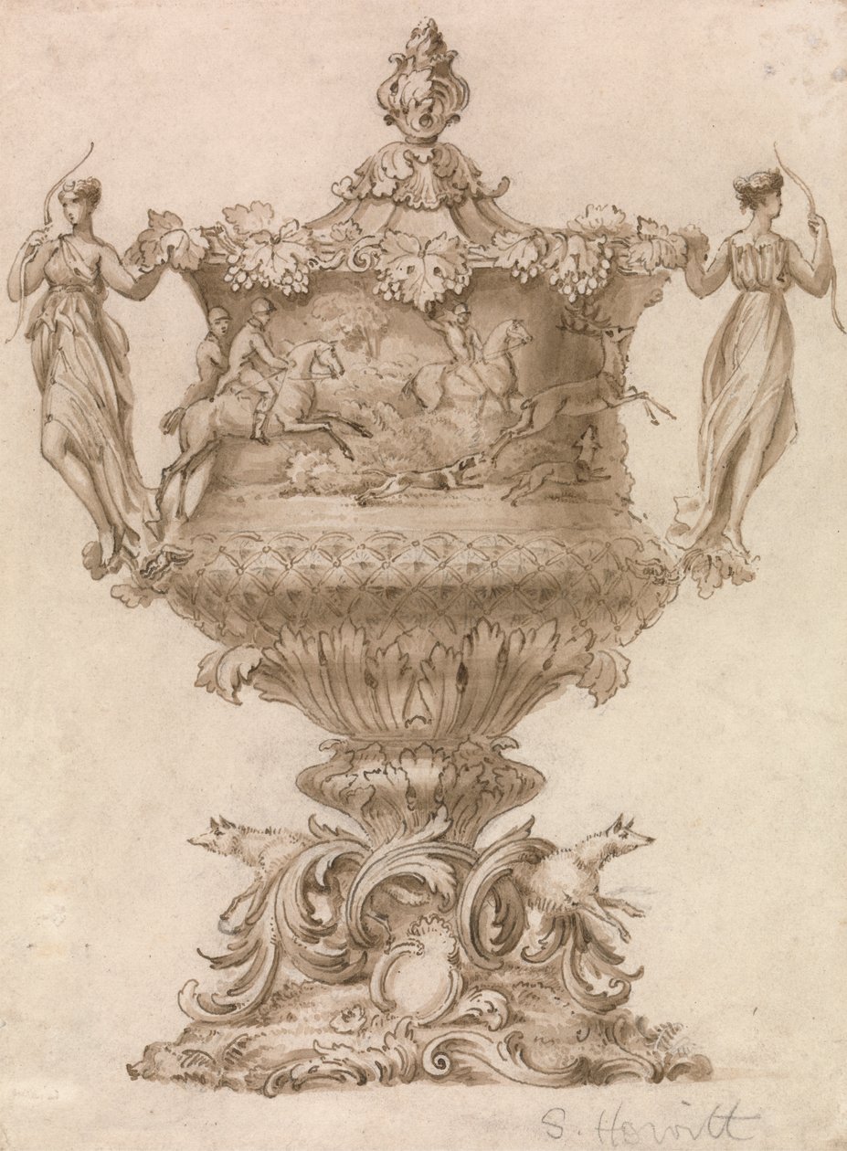 शिकार ट्रॉफी या लविंग कप के लिए डिज़ाइन द्वारा सैमुअल हॉविट