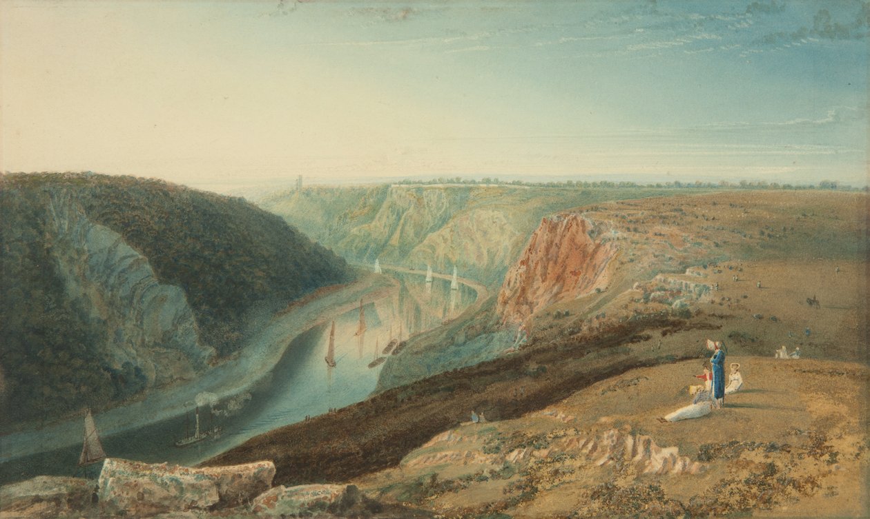 द एवन फ्रॉम ऑब्जर्वेटरी हिल, c.1825 द्वारा सैमुअल जैक्सन
