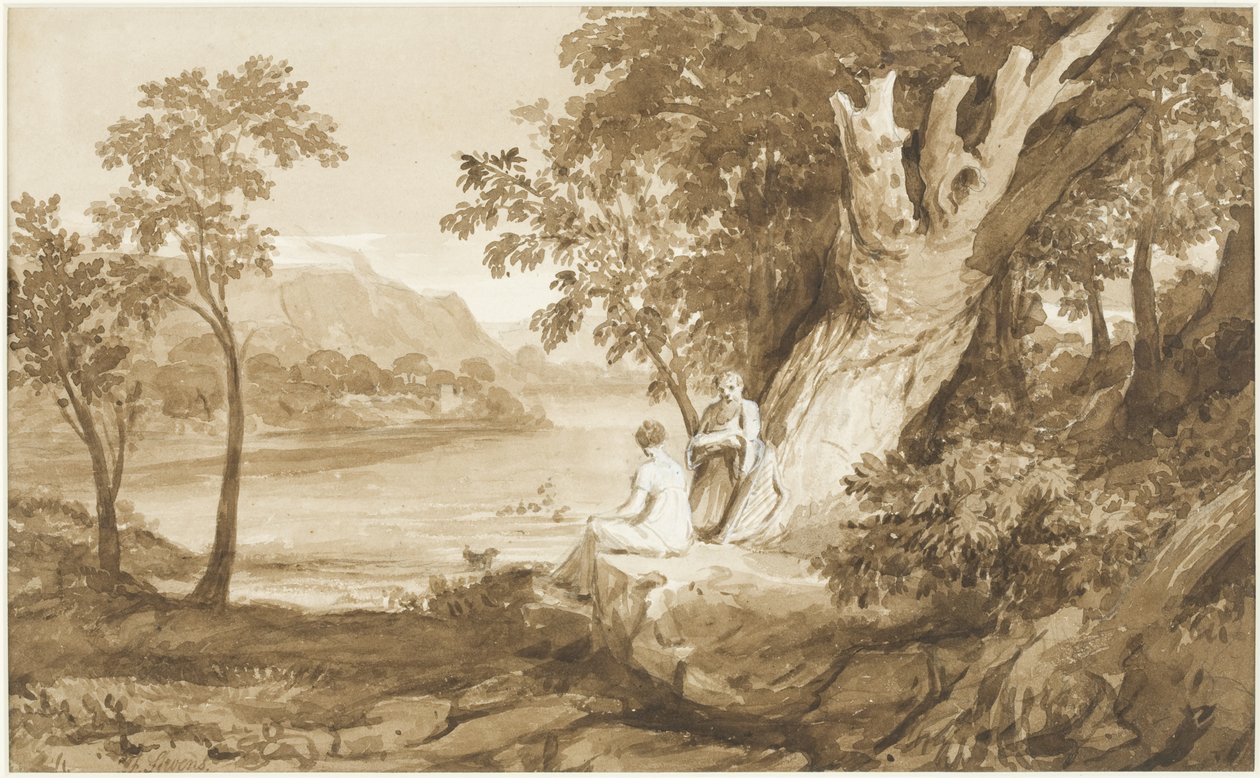 कॉमस, 1811 का चित्रण (कलम और स्याही और कागज पर धोना) द्वारा सैमुअल जॉन स्टंप
