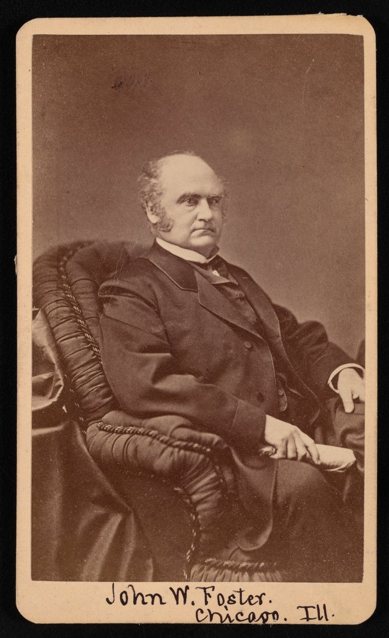 जॉन वेल्स फोस्टर का पोर्ट्रेट 1815-1873, 1872 और 1873 के बीच। द्वारा सैमुअल मोंटेग फसेट