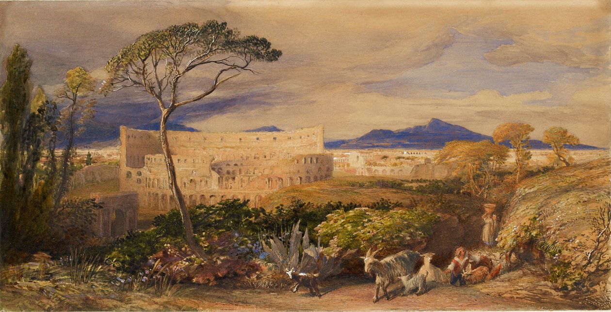 कोलोसियम और अल्बन माउंट, c1843 द्वारा सैमुअल पामर