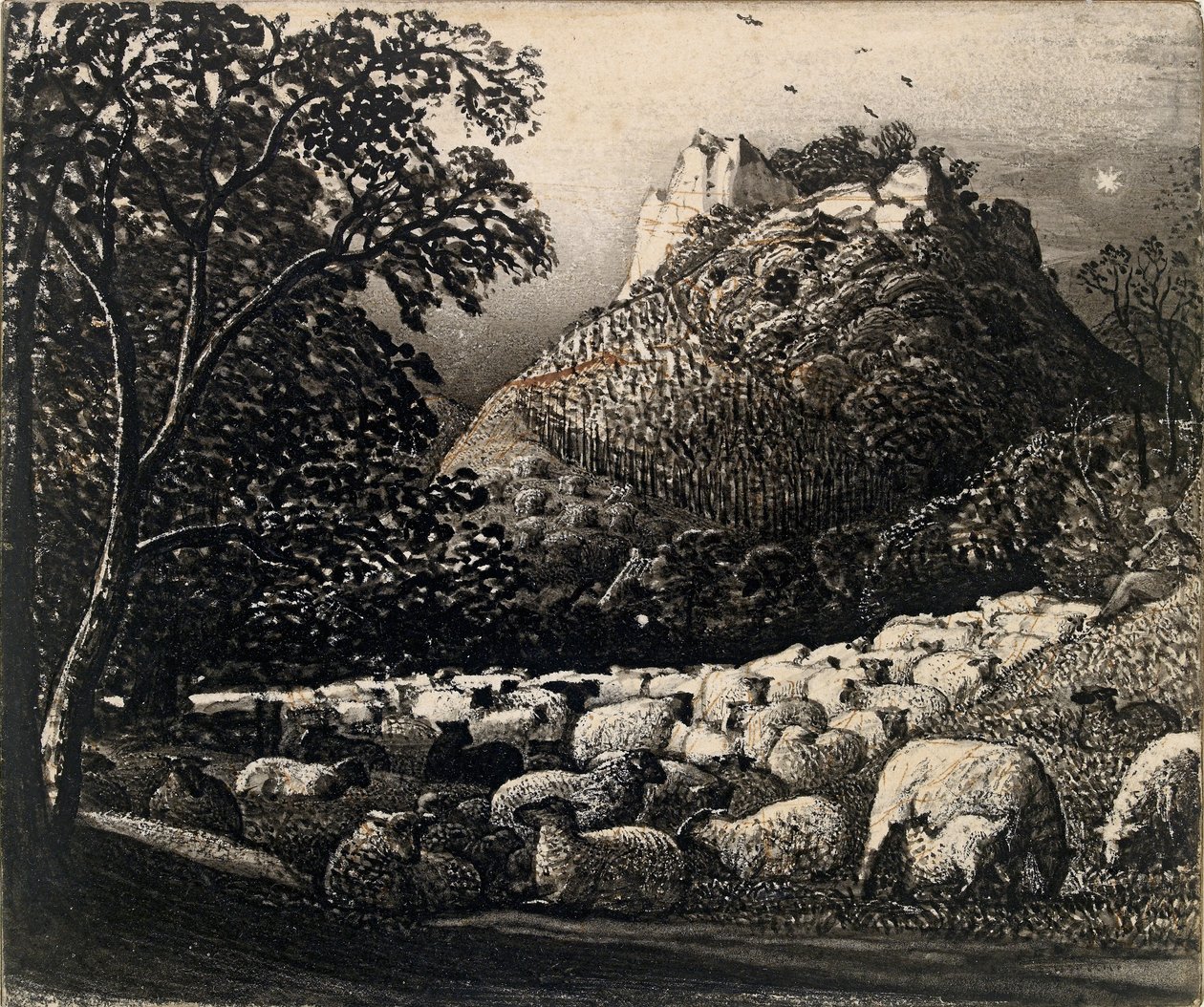 द फ्लॉक एंड द स्टार, c1831-1832 द्वारा सैमुअल पामर