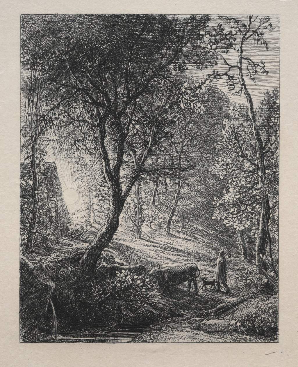 द हर्ड्समैन कॉटेज, 1850। द्वारा सैमुअल पामर