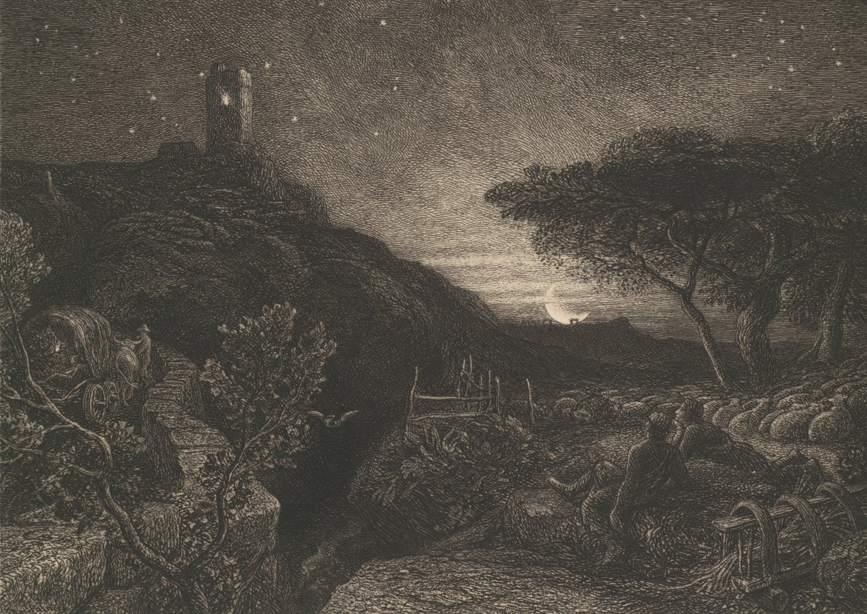 अकेला टॉवर, 1879। द्वारा सैमुअल पामर
