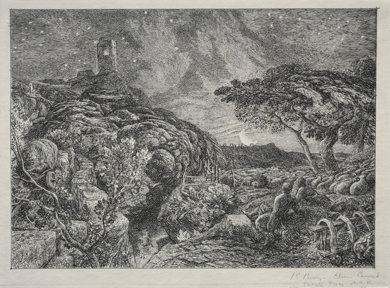 लोनली टॉवर, 1879। द्वारा सैमुअल पामर
