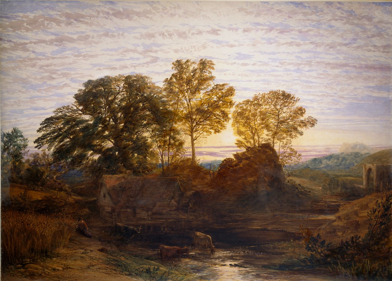 पनचक्की, c1848-1849 द्वारा सैमुअल पामर
