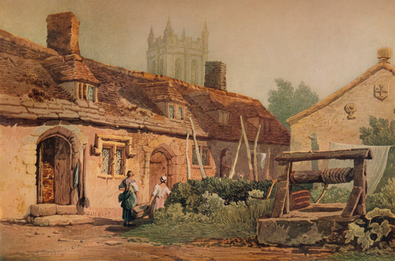 Glastonbury में कॉटेज, c1819 द्वारा सैमुअल प्राउट