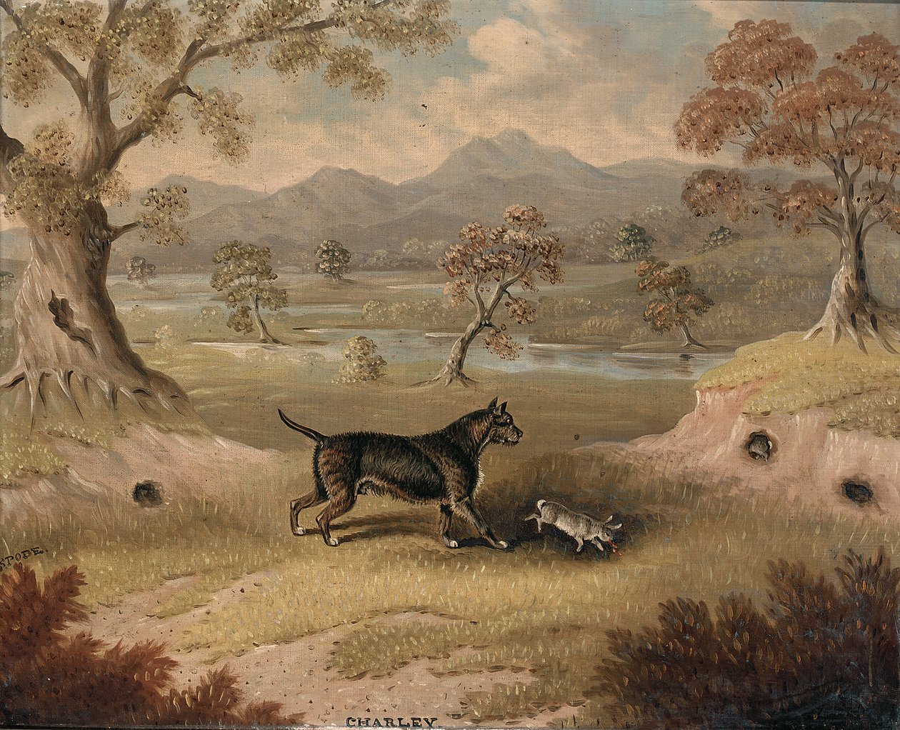 चार्ली, ए टेरियर विथ अ रैबिट द्वारा सैमुअल स्पोड