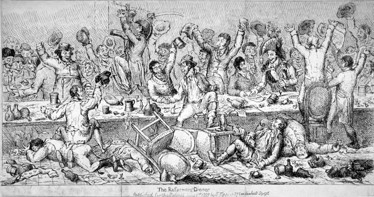 द रिफॉर्मर्स डिनर, 1809 द्वारा शमूएल डी वाइल्ड