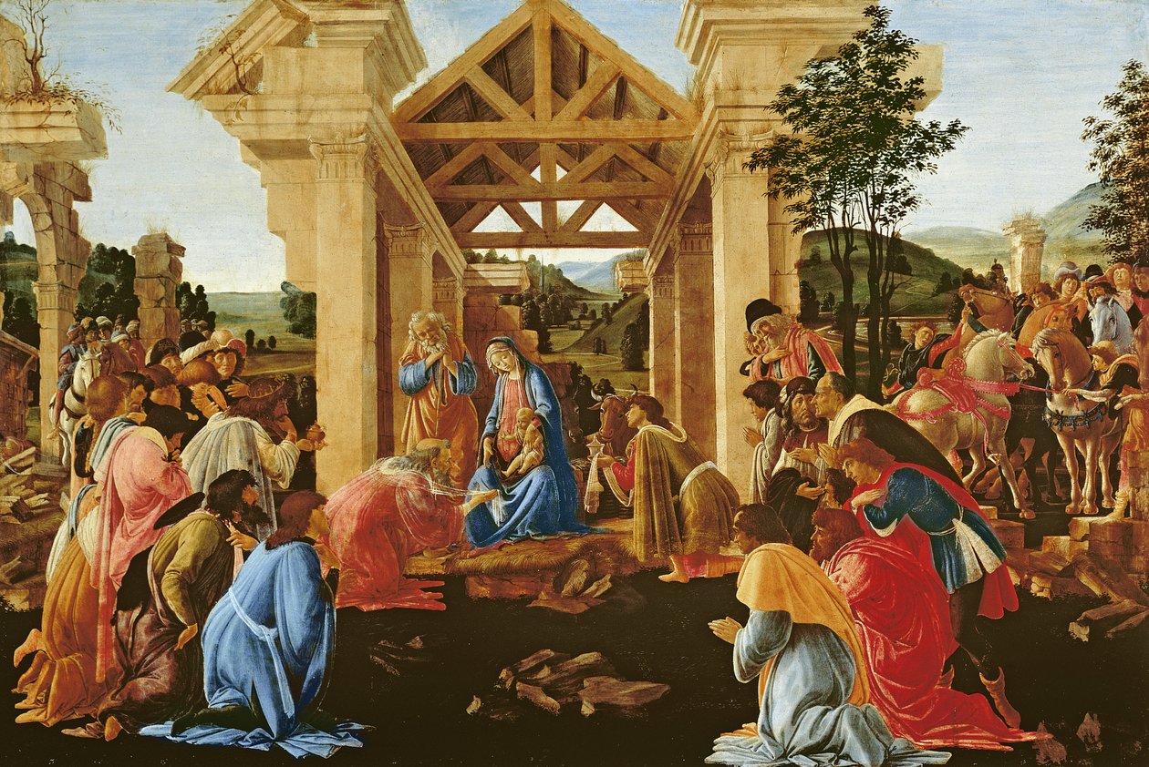 Magi की आराधना, c.1478-82 (पैनल पर तापमान और तेल) द्वारा सैंड्रो बॉटलिकली