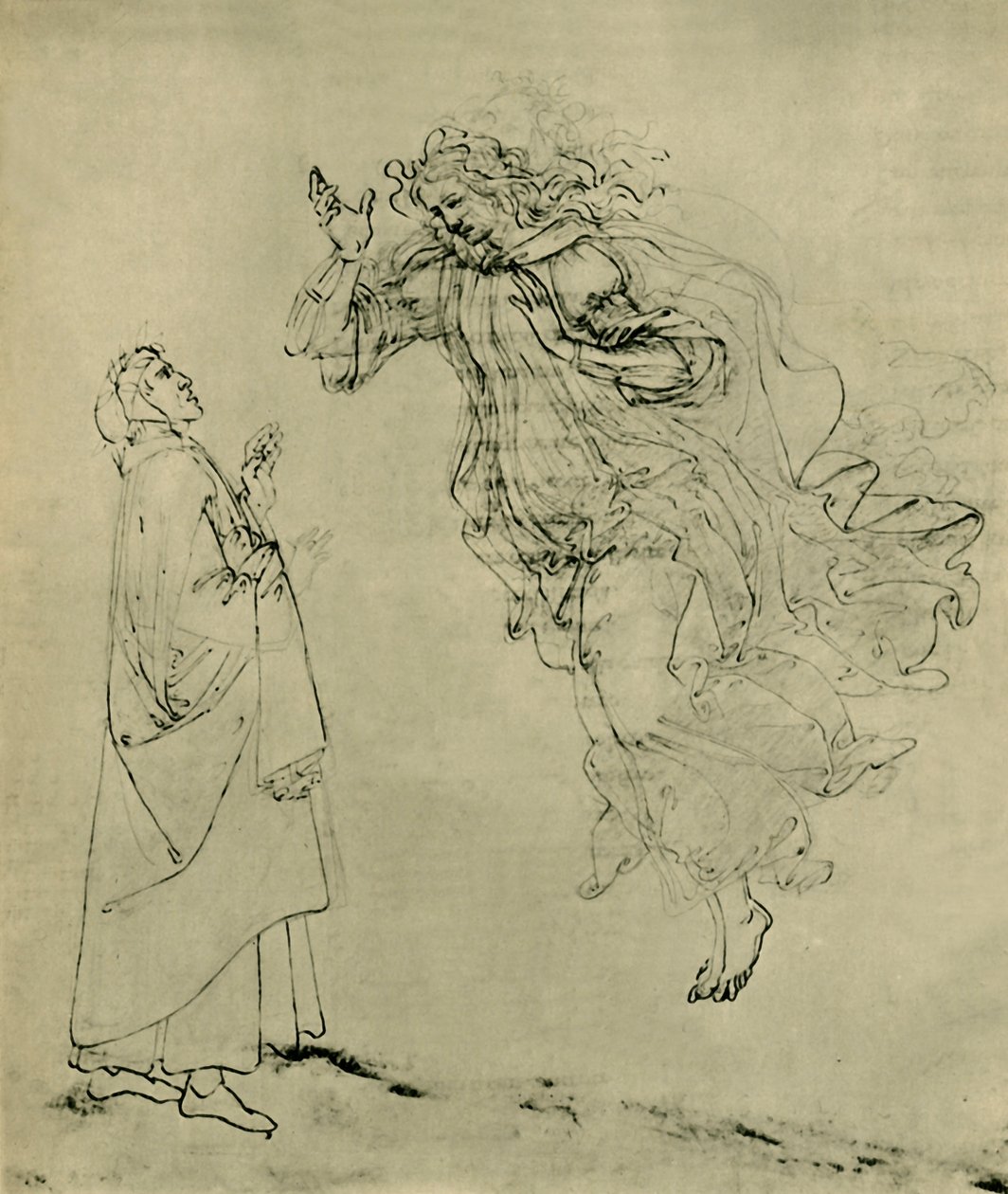 डांटे और बीट्राइस, 1492-1495, 1943। द्वारा सैंड्रो बॉटलिकली