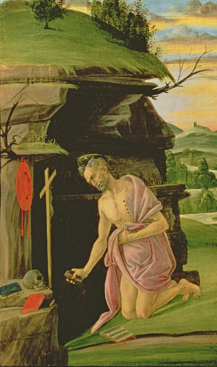 सेंट जेरोम, 1490s (पैनल पर तापमान) द्वारा सैंड्रो बॉटलिकली