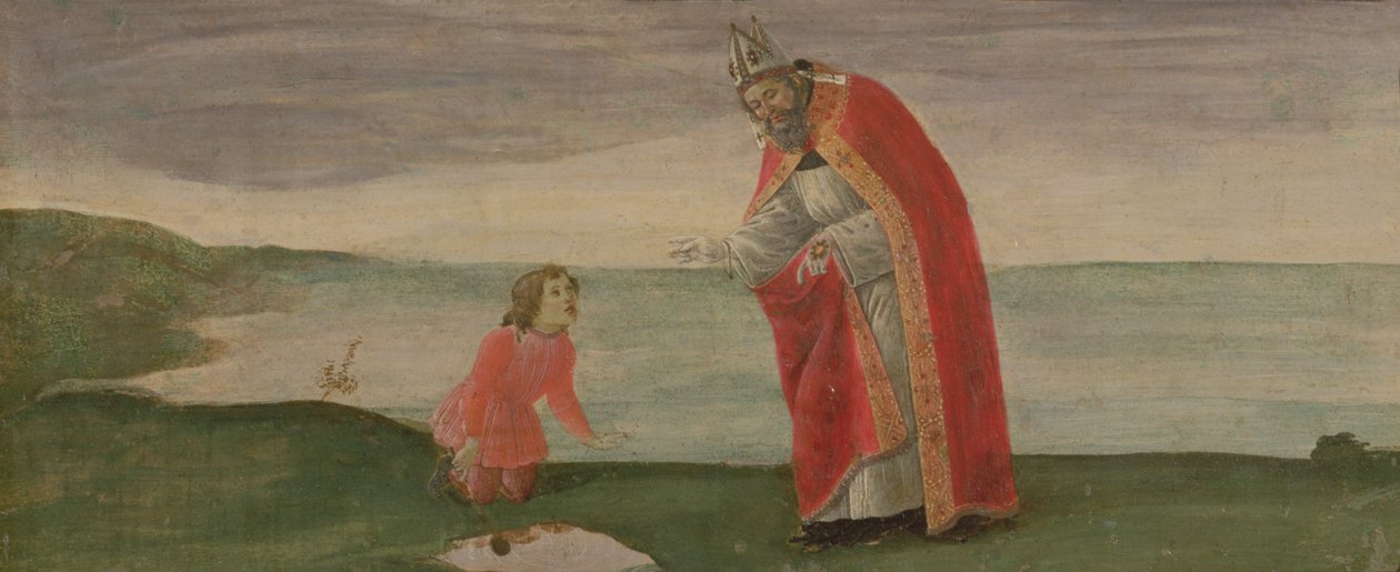 सेंट बरनबास के अल्टारपीस से सेंट ऑगस्टीन का विज़न, c.1488 (पैनल पर तापमान) द्वारा सैंड्रो बॉटलिकली