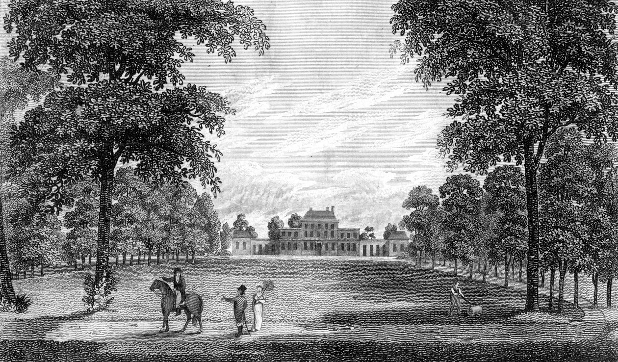 एम्बर कोर्ट, टेम्स डिट्टन के पास, सरे, इंग्लैंड, 1808। द्वारा रेत