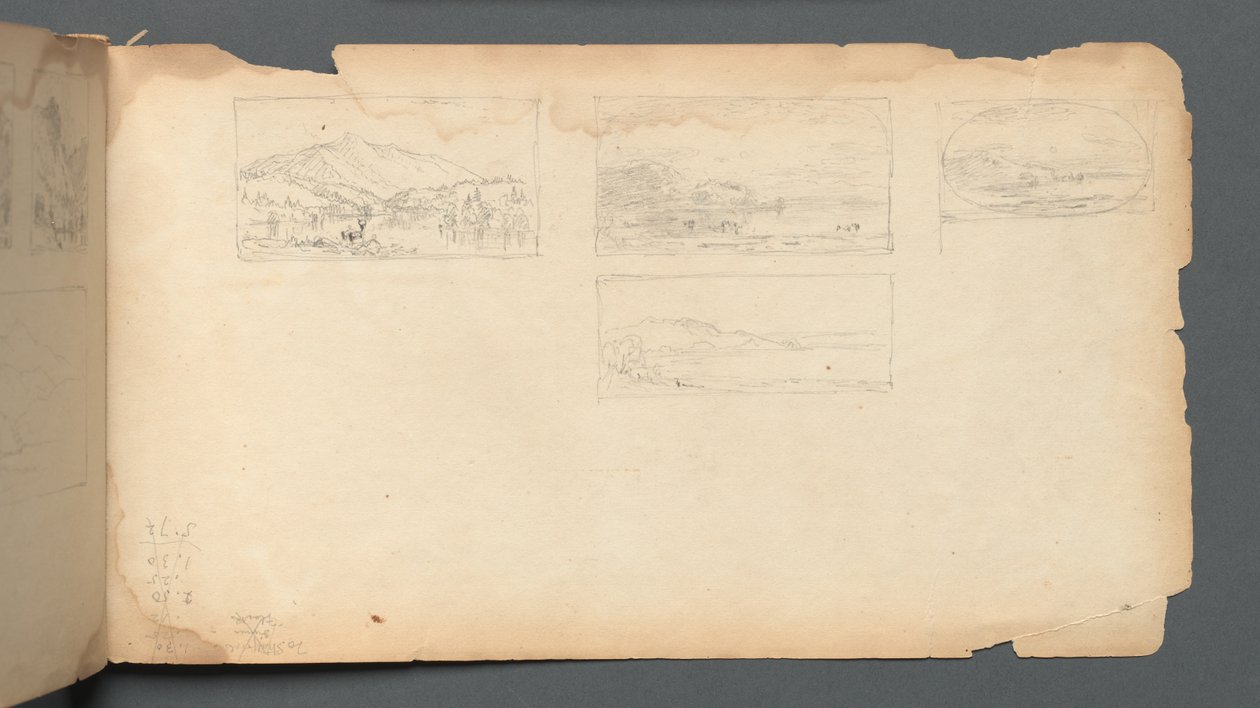स्केचबुक, पृष्ठ 40: मेन लैंडस्केप, 1859। द्वारा सैनफोर्ड रॉबिन्सन गिफोर्ड