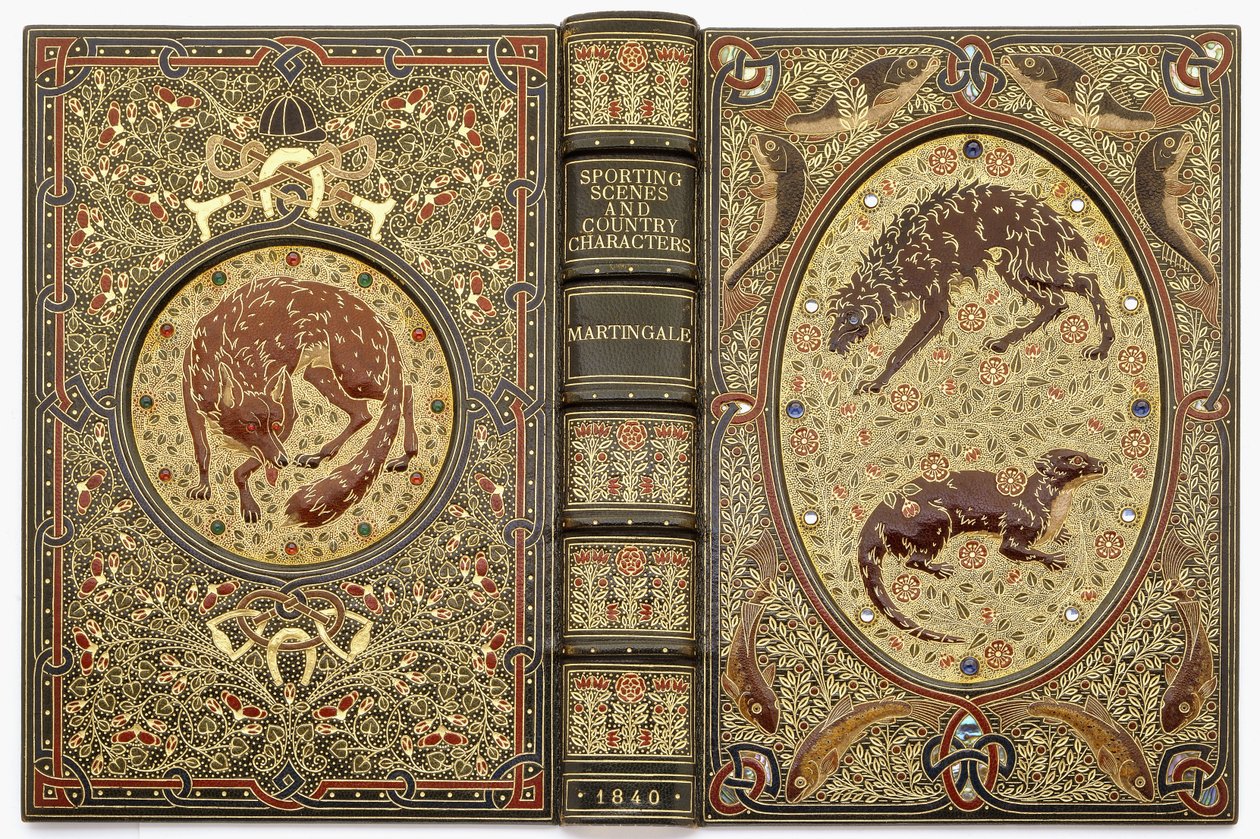 पत्थरों के साथ एक सजावटी आभूषण बांधना, कई जानवरों को चित्रित करना द्वारा संगोर्स्की और सिटक्लिफ